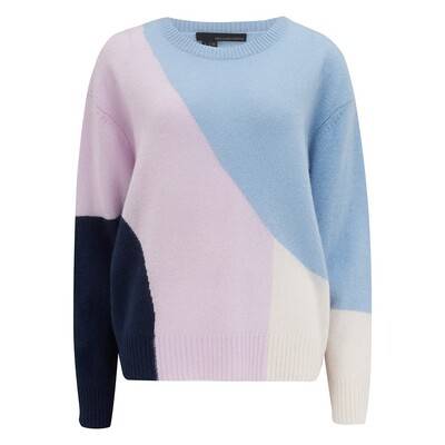 360 SWEATER Augustina Cashmere Jumper - Lake & Navy